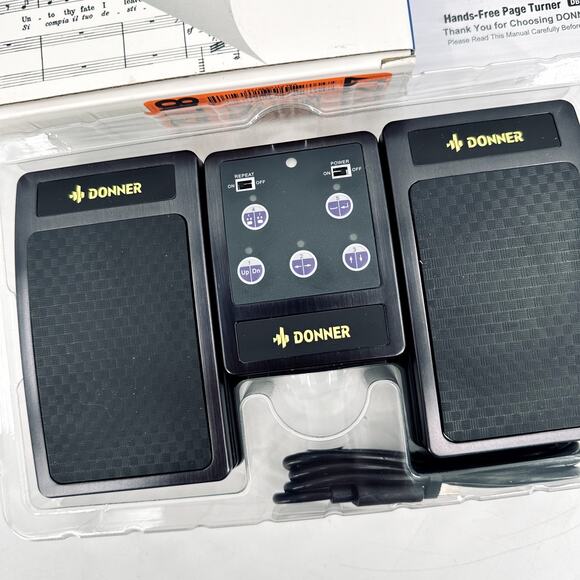 Donner Wireless Page Turner Pedal for Tablets Phone Foot Pedal Rechargeable - Picture 9 of 12